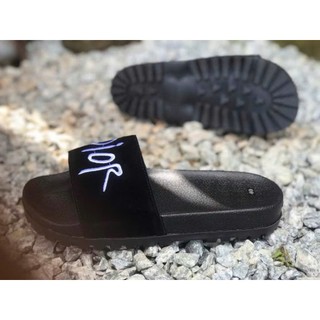 Dép Nam Quai Ngang Chữ Trắng - Dép nam boy phố tăng chiều Cao 3cm. Đế răng cưa chống trơn trượt