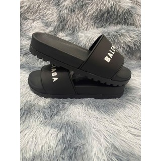 Dép Nam Quai Ngang Chữ Trắng - Dép nam boy phố tăng chiều Cao 3cm. Đế răng cưa chống trơn trượt