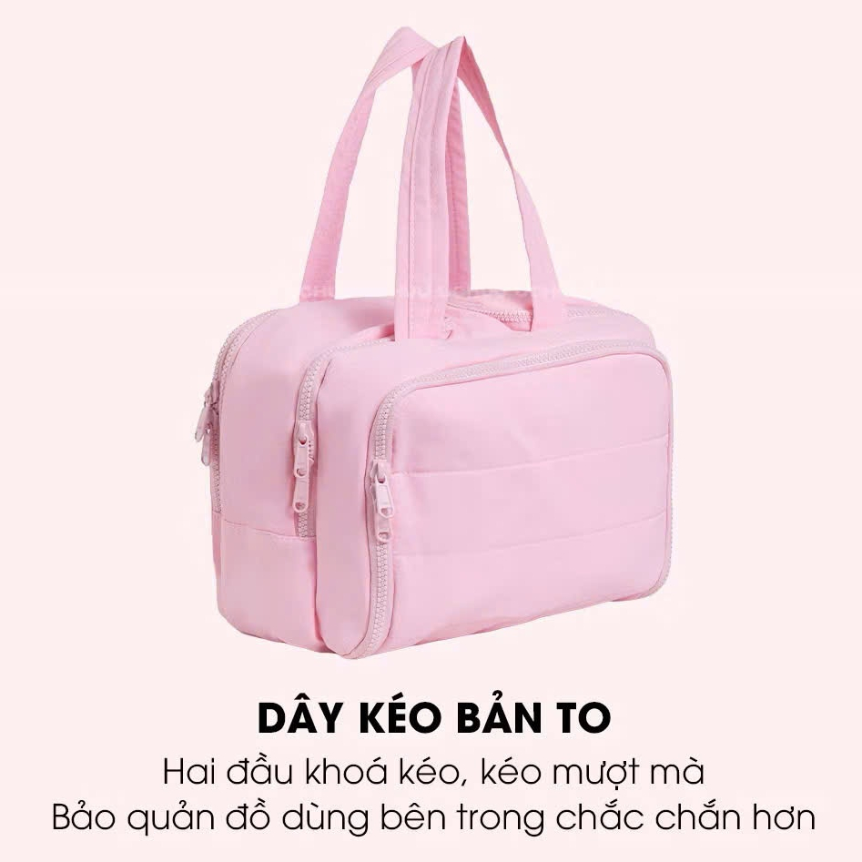 Túi Đựng Mỹ phẩm và đồ Makeup vải washbag du lịch tiện lợi gọn nhẹ | NHÍM HOUSE