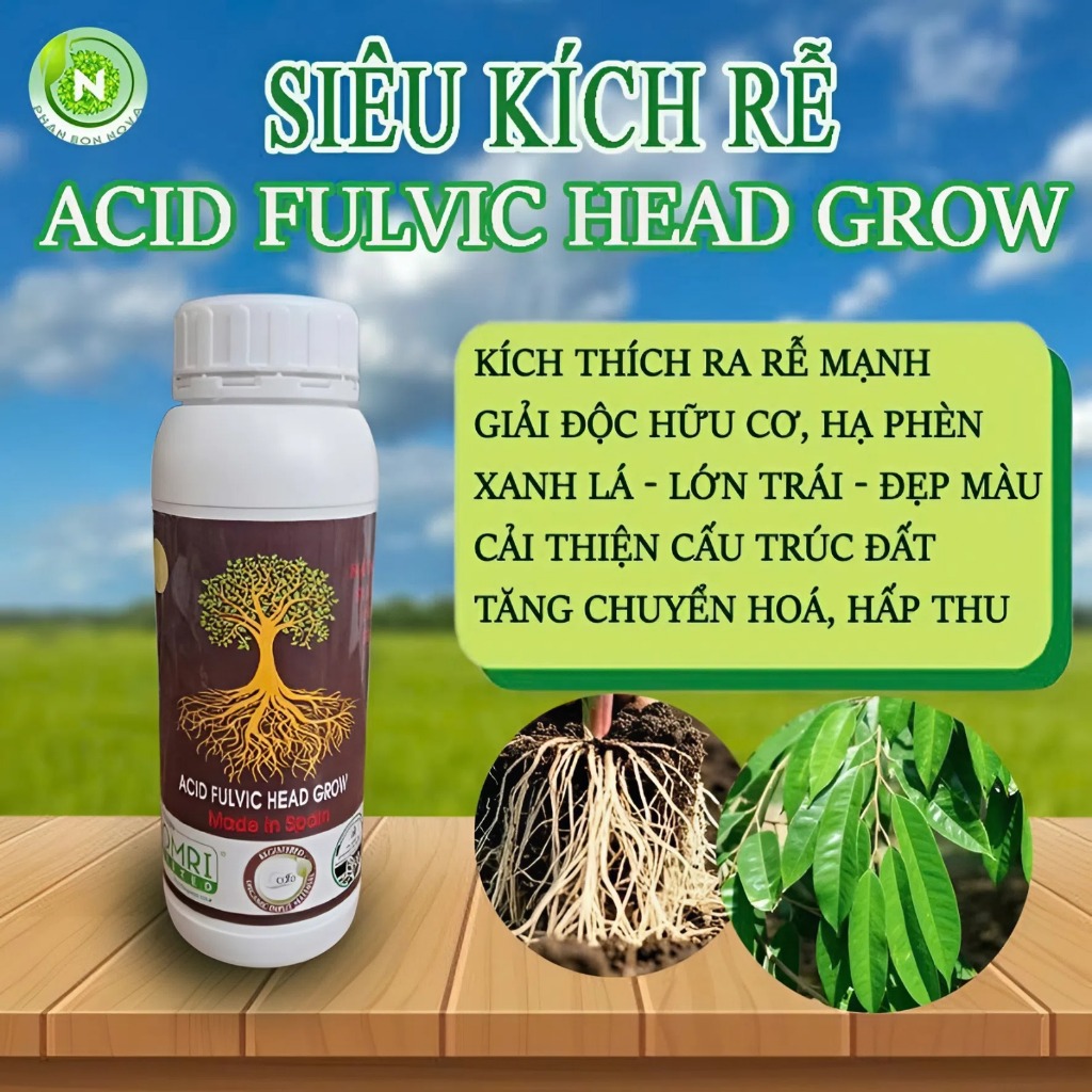 Siêu Kích Rễ Hữu Cơ ACID FULVIC HEAD GROW Chai 1Lít