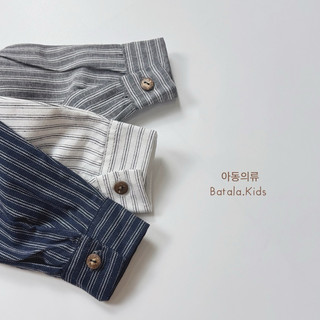 Áo sơ mi dài tay sọc dọc cho bé trai bé gái Batala Kids, áo SƠ MI KẺ DÀI TAY TÚI SỌC DỌC 3 MÀU phom Hàn 2025