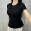 Áo Thun Nữ Croptop Babytee Cổ Tròn Tay Ngắn- Chất Gân Tăm Lạnh Cao Cấp Co Giãn Mát, Ôm Tôn Basic Dễ Phối