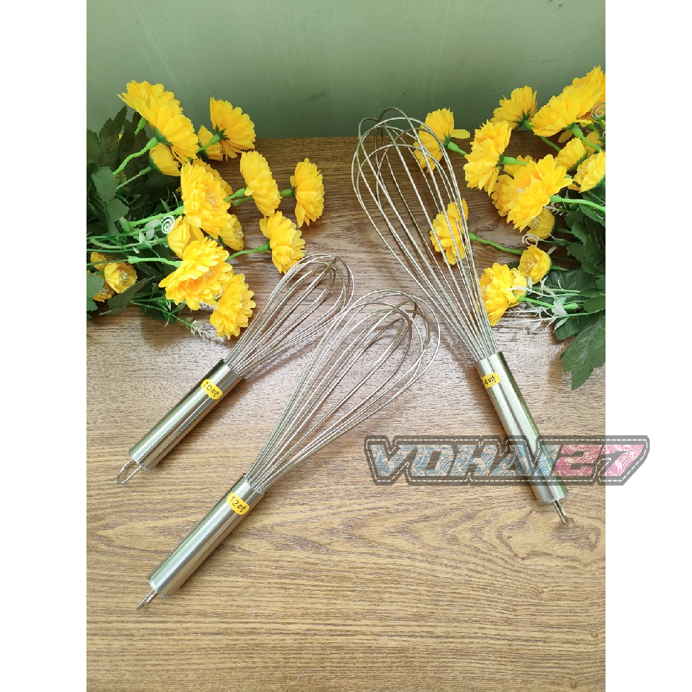 Dụng cụ đánh trứng, khuấy bột cầm tay, inox 304