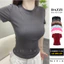 Áo Thun Nữ Croptop Babytee Cổ Tròn Tay Ngắn- Chất Gân Tăm Lạnh Cao Cấp Co Giãn Mát, Ôm Tôn Basic Dễ Phối