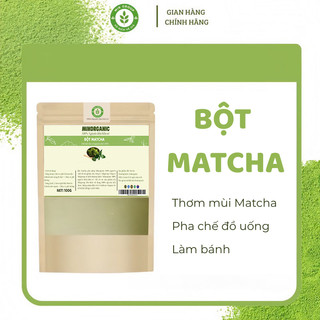 (Koc, Kol) Bột Matcha Nguyên Chất MIK ORGANIC gói 100g, detox thanh lọc cơ thể ,làm bánh, làm đồ uống, làm đẹp...