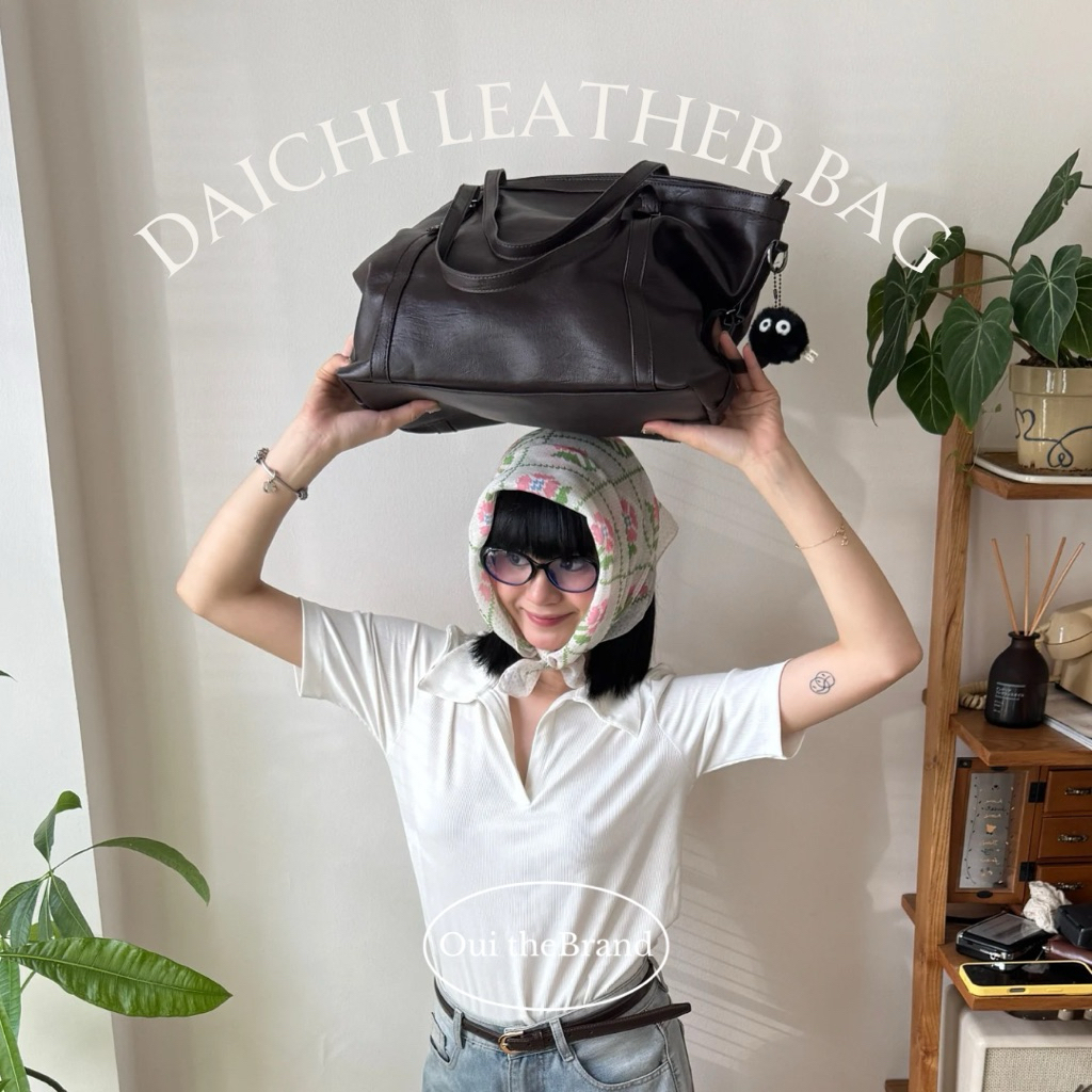 [ Tặng 𝗦𝘂𝘀𝘂𝘄𝗮𝘁𝗮𝗿𝗶 ] 𝗗𝗮𝗶𝗰𝗵𝗶 だいち 𝗧𝗼𝘁𝗲 𝗕𝗮𝗴 - Túi Tote Da Cỡ Lớn DAICHI ( Ouithebrand ) | BigBuy360 - bigbuy360.vn