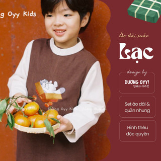 LẠC - Set áo dài nhung bé trai kèm quần | Dương Oyy 011222027