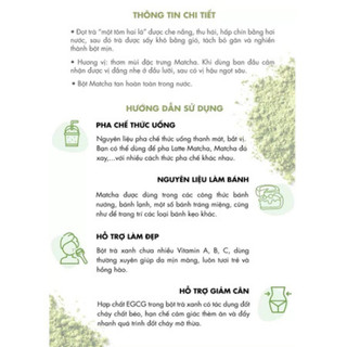 (Gói 300g mới tiết kiệm 10%) Bột Matcha MIK ORGANIC nguyên chất làm đồ uống, matcha latte, phù hợp cửa hàng