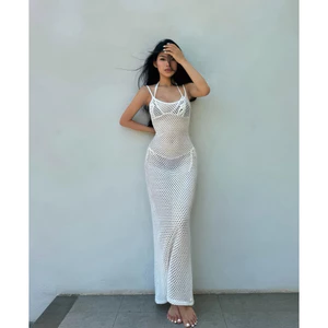 CHARLOTTE - AMIE DRESS - Váy dài chất liệu vải lưới đi biển FREESIZE DƯỚI 55KG