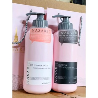 (Chính Hãng) CẶP DẦU GỘI XẢ NASAKII 1000ML lưu hương mềm tóc suôn mượt