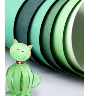 set 30 tờ Giấy bìa màu A4 cứng dày 230gsm – set phối 6 sắc độ tông xanh lá – làm thủ công, vẽ, gói quà