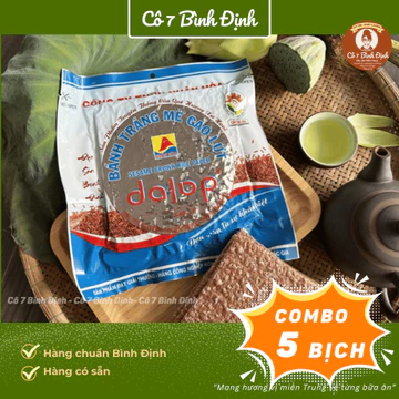 COMBO 5 BỊCH Bánh tráng gạo lứt Dalop nướng sẵn - Bánh gạo lứt