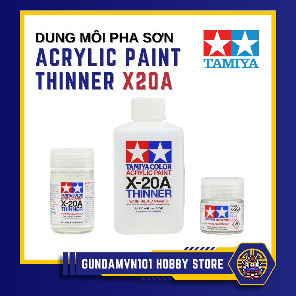 DUNG DỊCH PHA SƠN TAMIYA ACRYLIC PAINT THINNER X20A X-20A - sơn cọ mô ...