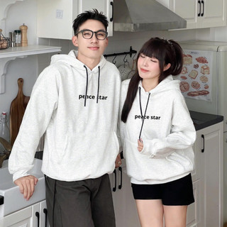 Áo khoác dài tay nón to cho nam nữ chống nắng ,mặc ấm mùa đông 3 màu in chữ PEACE STAR K1