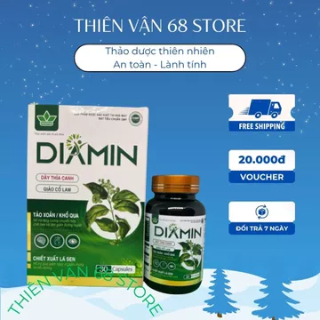 Viên Dây Thìa Canh - Giảo Cổ Lam DIAMIN: Hỗ trợ làm giảm đường huyết, tăng chuyển hóa chất béo