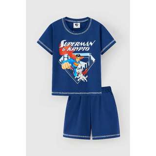 Đồ bộ thun tay ngắn Superman DC bé trai Rabity 160.004