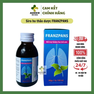Siro ho thảo dược Franzpans - Hỗ trợ giảm ho cho trẻ em, giảm triệu chứng đường hô hấp (Lọ 100ml)