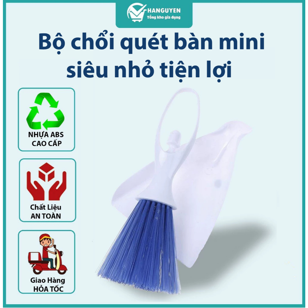 Bộ chổi quét bàn mini siêu nhỏ tiện lợi - chổi quét máy tính để bàn đa ...