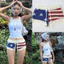 Quần short len Cờ Mỹ dáng ôm hàng chuẩn QCL1 HOT