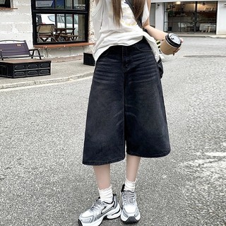 Quần Short Jeans Bò Ngố Dáng Lửng Ống Rộng Avo Avocado Wash Màu Retro Chất Vải Cotton Dài Qua Gối Unisex