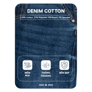 Quần jean nữ ống loe gấu nhăn YODY co giãn nhẹ siêu tôn dáng QJN7067