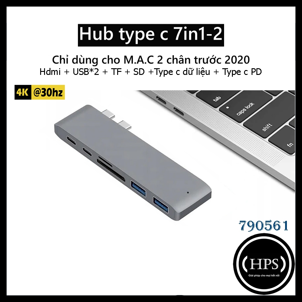 Hub Type c cho M.A.C 2017 - 2020 ra Hdhmi/ TF/ SD/ USB 3.0/ Type-c ...