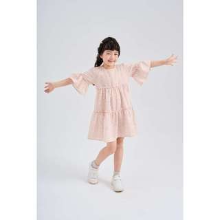 Đầm thun tay ngắn babydoll hoa nhí bé gái Rabity 950.092