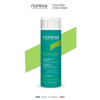 (TEM CÔNG TY) Gel Rửa Mặt Sạch Sâu Dịu Nhẹ Dành Cho Da Dầu Mụn Noreva Exfoliac Intensive Foaming 200ml