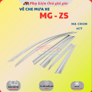 Vè che mưa Mạ Crom xe MG ZS 2021 - 2025 gồm 6 chi tiết - Hàng chính hãng Auto Clover Hàn Quốc
