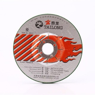 (Hộp 25 viên) Đá mài sắt, inox 100x6x16mm TAILONG màu xanh