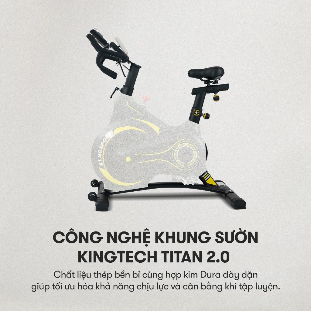 Xe đạp tập KINGSPORT BK-5804 kháng lực từ tính, tích hợp đồng hồ đo lường chỉ số