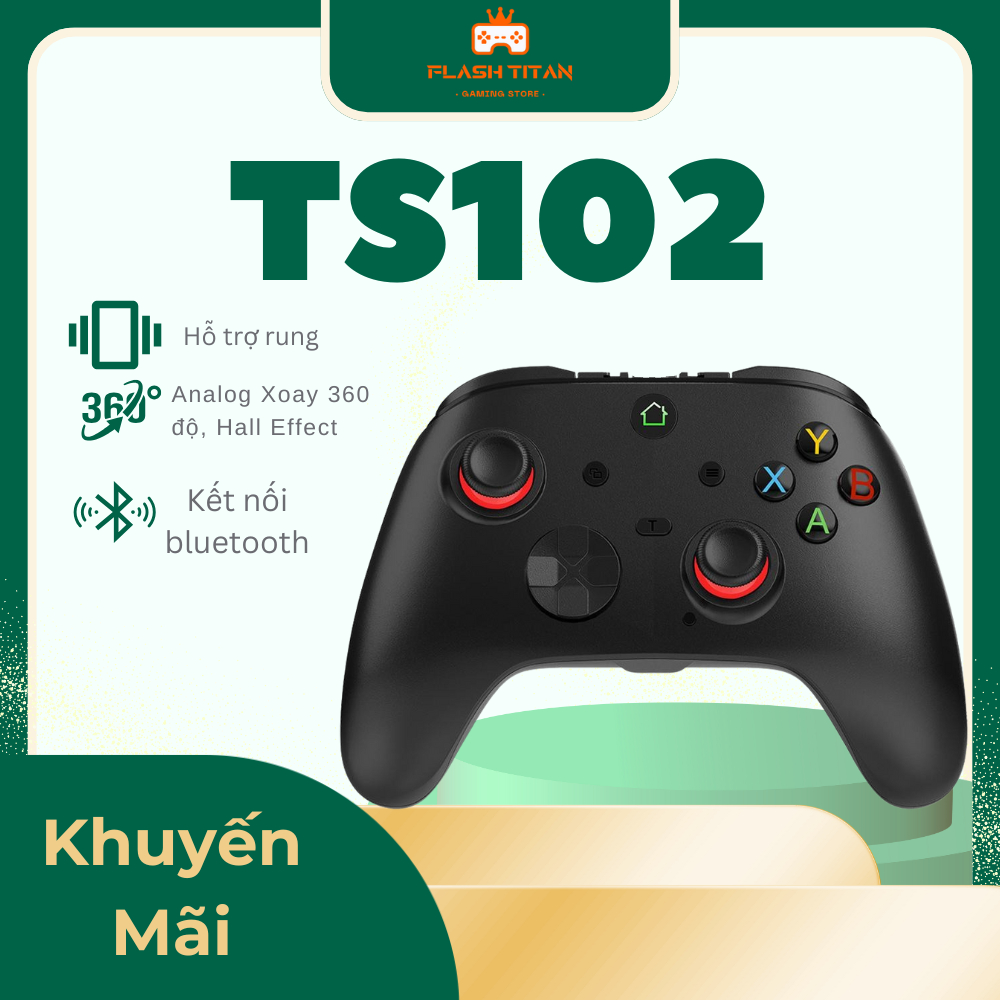 Tay cầm chơi game không dây TS102 - Phiên bản 2025 có hall Effect - Hỗ ...