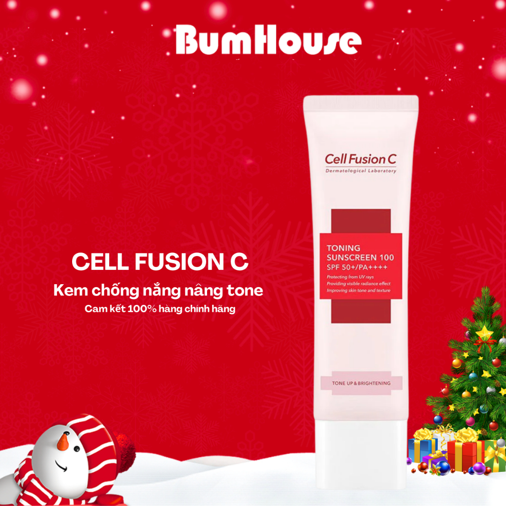 [HÀNG CTY] Kem Chống Nắng Cell Fusion C Toning Sunscreen 100 Tone Up & Brighting Nâng Tông Da SPF 50+/PA ++++  Tuýp 50ml