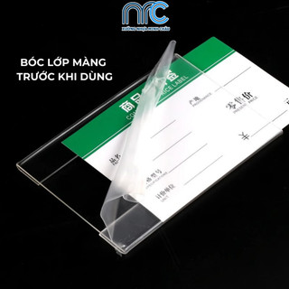 Thẻ kẹp nhãn giá mica trong dán kệ tiện dụng, Kẹp giá, ghi thông tin nhiều kích thước
