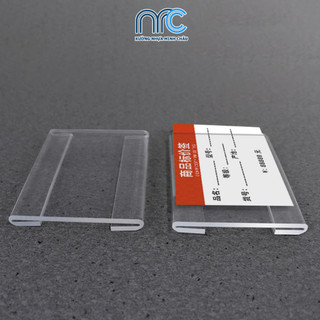 THẺ KẸP NHÃN GIÁ, Kẹp nhãn giá mica trong suốt ghi thông tin, bảng giá dán kệ tiện dụng