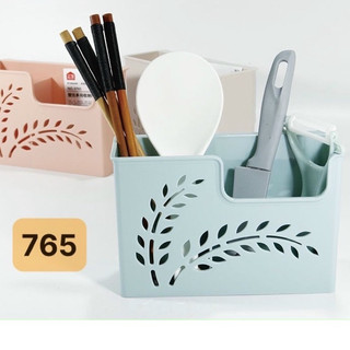 Hộp đựng đũa nhựa 0765 có rãnh thoát nước cao cấp tiện dụng cho nhà bếp CamCamHome