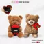 Gấu bông teddy ôm bó hoa hồng có ngăn để đồ làm quà tặng sinh nhật, valentine cho bạn gái,người yêu