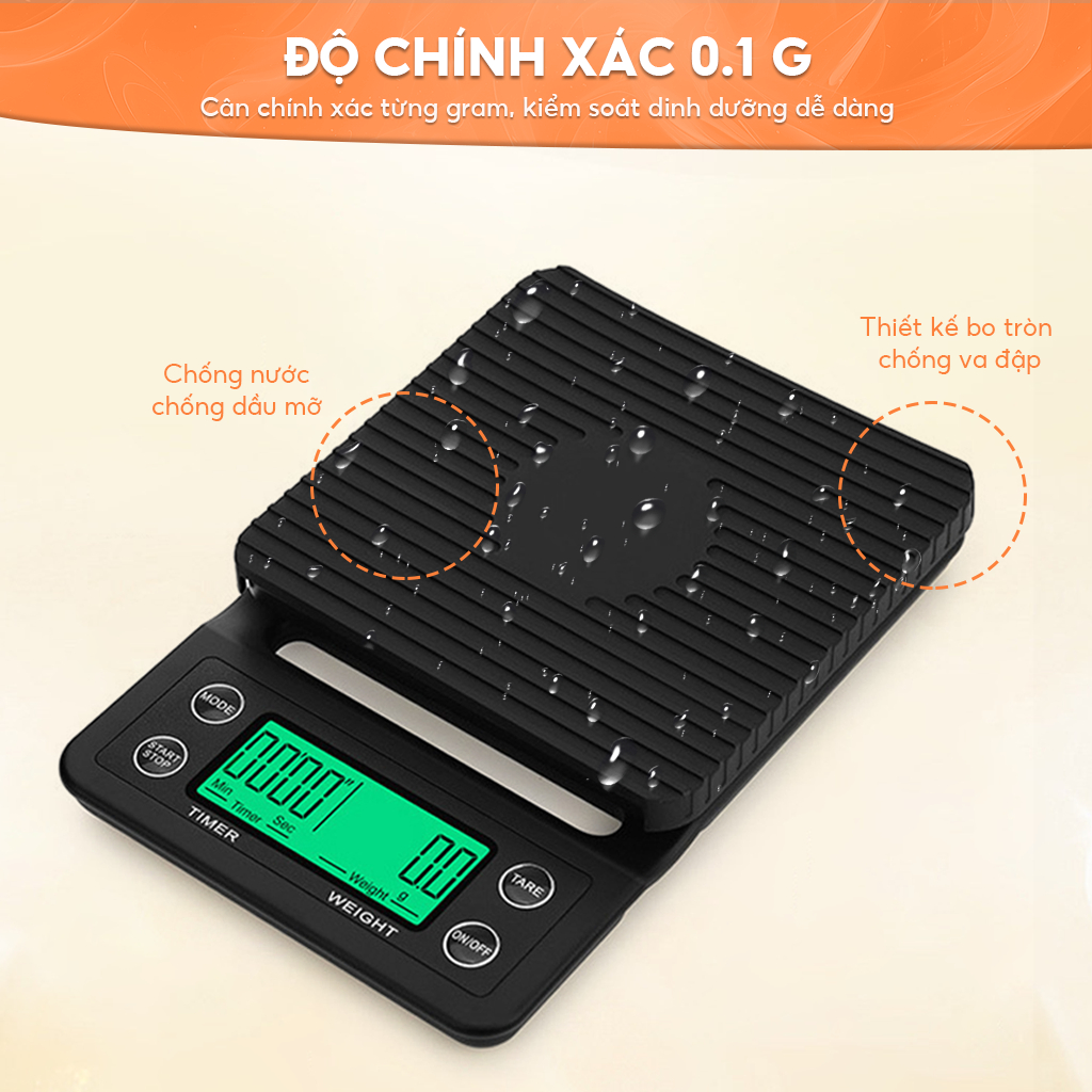 [🔥wonzom]Cân pha cà phê tiểu ly điện tử mini Cân điện tử nhà bếp mini Cân cà phê nhỏ giọt 0.1g - 5kg