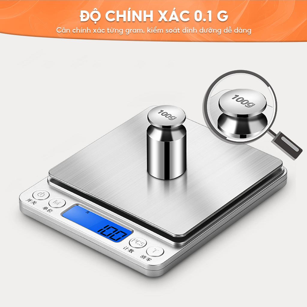[🔥wonzom]Cân pha cà phê tiểu ly điện tử mini Cân điện tử nhà bếp mini Cân cà phê nhỏ giọt 0.1g - 5kg