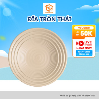 Đĩa Tròn Thái Gân Nhám Màu Đen, Be Đủ Size Nhựa Việt Nhật Cao  Cấp Cam Homeware