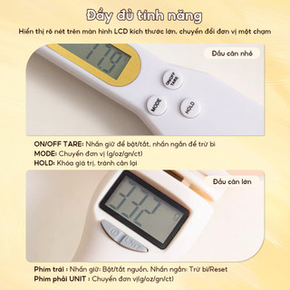 Cân trọng lượng thìa điện tử Cân trọng lượng nhà bếp kỹ thuật số 800g / 0.1g Đo thìa nướng thìa