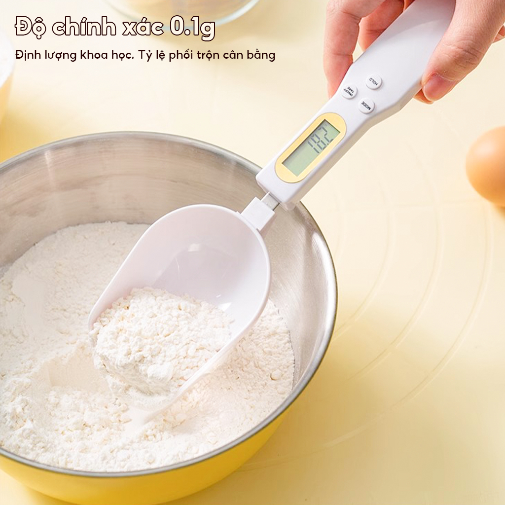 Cân tiểu ly dạng thìa đong Subada định lượng gia vị nguyên liệu làm bánh và đồ ăn dặm cho bé 500g/0,1g màn hình
