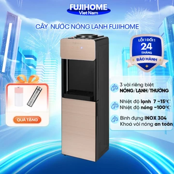 Cây nước nóng lạnh sâu Block Nhập Khẩu Fujihome WD675C, máy nước uống bình lọc nước nóng lạnh mini chính hãng tiết kiệm