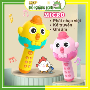Micro Cho Bé Hát Karaoke Không Dây Có Kết Nối Bluetooth Đồ Chơi Cho Bé BỐ KHỦNG LONG