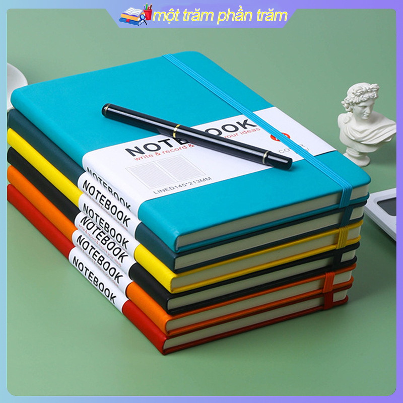 Sổ tay ghi chép mini BÚT sổ bằng da A5 200 trang cao cấp notebook tập ...