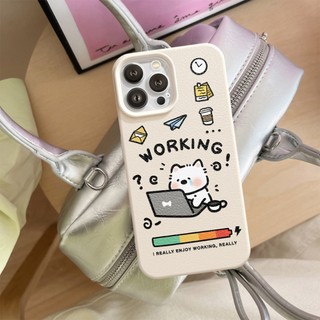 Ốp Lưng iPhone TPU Hoạ Tiết Da Mềm Working Chống Sốc, Chống Bẩn Cao Cấp - iP X/XS/11/12/13/14/15/16/17/Plus/Pro/Max/Air
