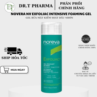 (TEM CÔNG TY) Gel Rửa Mặt Sạch Sâu Dịu Nhẹ Dành Cho Da Dầu Mụn Noreva Exfoliac Intensive Foaming 200ml