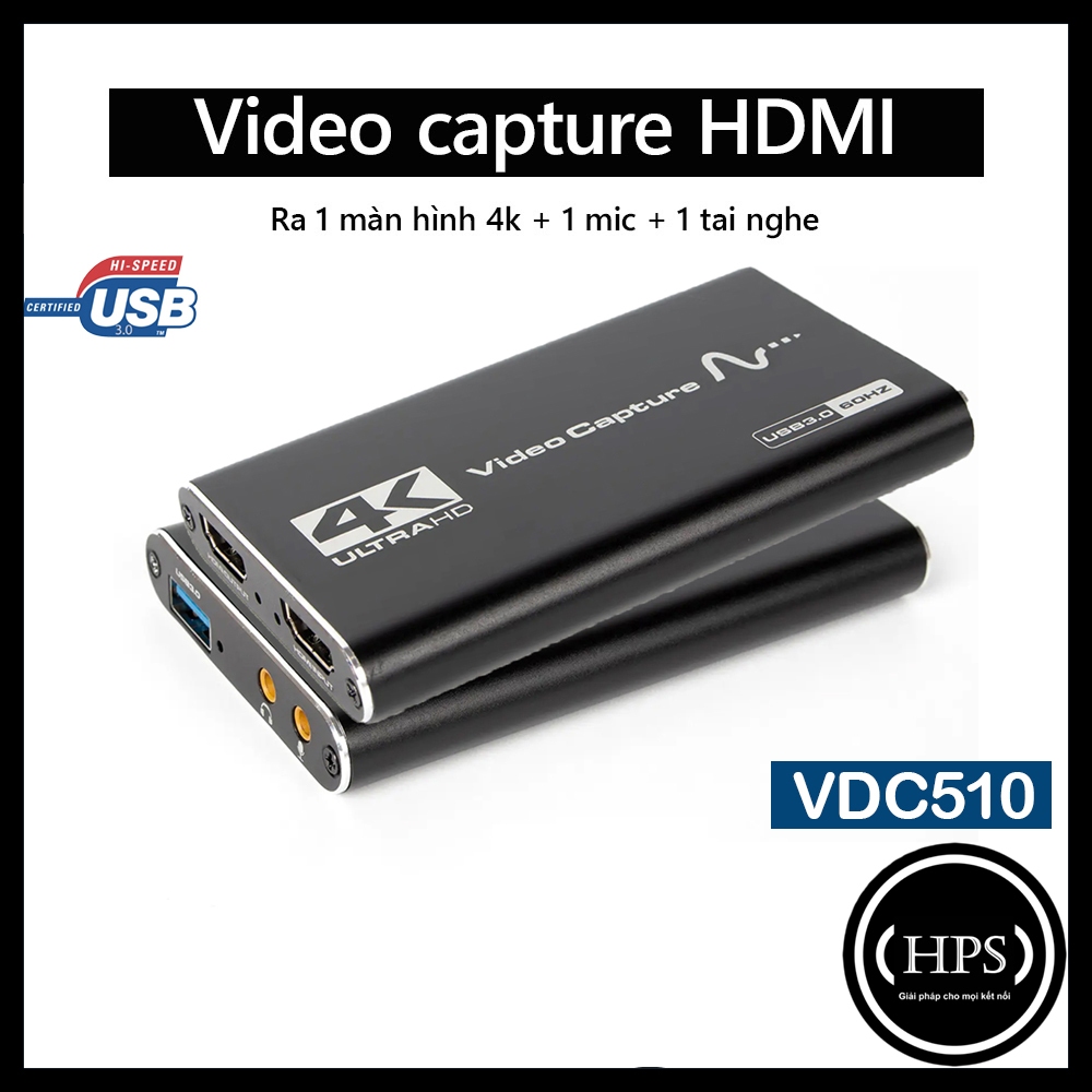 Video Capture Card thu tín hiệu HDMI 4K, livestream PC, chơi game ...