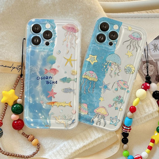 Ốp Lưng iPhone Đại Dương Viền Thẳng Chống Sốc, Trong Suốt Bảo Vệ Camera - iP 7/8/X/XS/11/12/13/14/15/16/17/Plus/Pro/Max