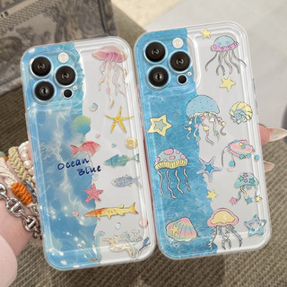 Ốp Lưng iPhone Đại Dương Viền Thẳng Chống Sốc, Trong Suốt Bảo Vệ Camera - iP 7/8/X/XS/11/12/13/14/15/16/17/Plus/Pro/Max